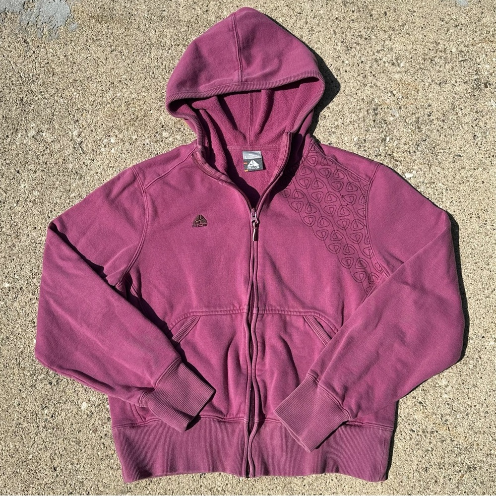 Y2K Nike ACG Zip Up Hoodie Lilac Purple/Pink Women’s Size Large